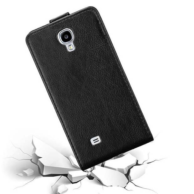 Cadorabo Hoesje geschikt voor Samsung Galaxy S4 in ZWARTE NACHT - Beschermhoes Flip Case Cover magnetische sluiting