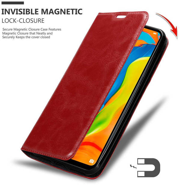 Cadorabo Hoesje geschikt voor Huawei P30 LITE in APPEL ROOD - Beschermhoes Case magnetische sluiting Cover