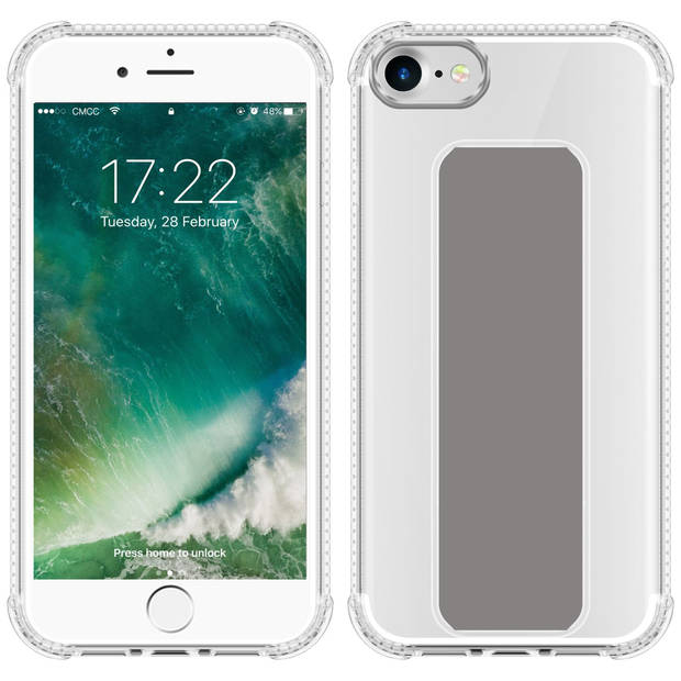 Cadorabo Hoesje geschikt voor Apple iPhone 7 / 7S / 8 / SE 2020 Cover in GRIJS - Beschermhoes TPU silicone Case met