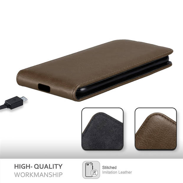 Cadorabo Hoesje geschikt voor Samsung Galaxy S21 5G in KOFFIE BRUIN - Beschermhoes Flip Case Cover magnetische sluiting