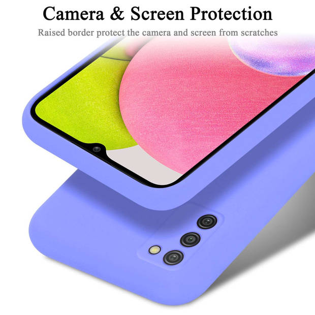 Cadorabo Hoesje geschikt voor Samsung Galaxy A03s Case in LIQUID LICHT PAARS - Beschermhoes TPU silicone Cover