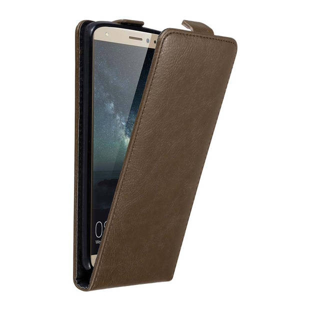 Cadorabo Hoesje geschikt voor Huawei MATE S in KOFFIE BRUIN - Beschermhoes Flip Case Cover magnetische sluiting