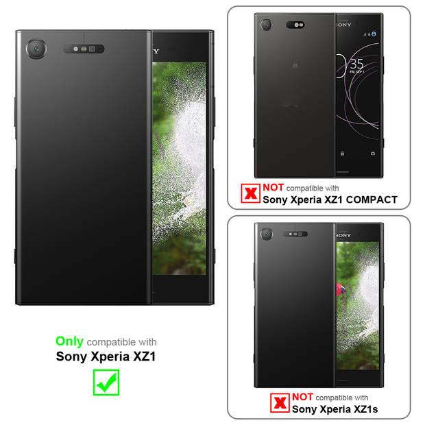 Cadorabo Hoesje geschikt voor Sony Xperia XZ1 in BLOEMEN TURKOOIS - Beschermhoes Case Cover Bloemen magnetische sluiting