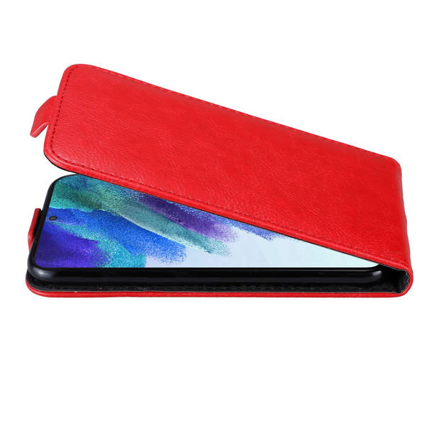 Cadorabo Hoesje geschikt voor Samsung Galaxy S22 PLUS in APPEL ROOD - Beschermhoes Flip Case Cover magnetische sluiting