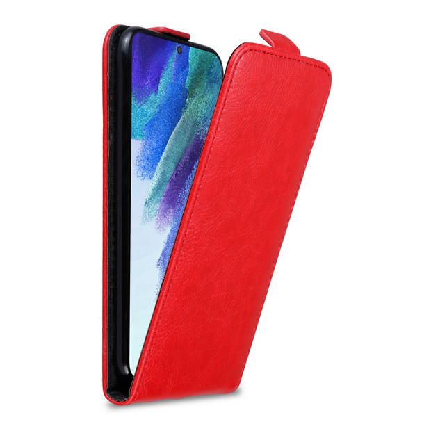 Cadorabo Hoesje geschikt voor Samsung Galaxy S22 PLUS in APPEL ROOD - Beschermhoes Flip Case Cover magnetische sluiting