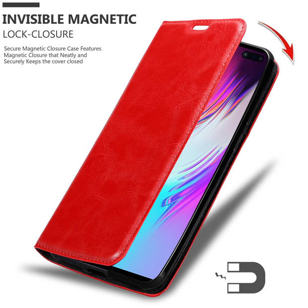 Cadorabo Hoesje geschikt voor Samsung Galaxy S10 5G in APPEL ROOD - Beschermhoes Case magnetische sluiting Cover