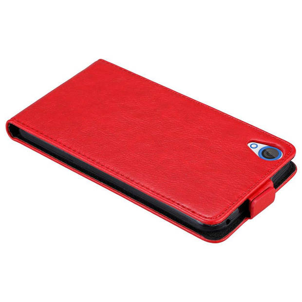 Cadorabo Hoesje geschikt voor HTC Desire 820 in APPEL ROOD - Beschermhoes Flip Case Cover magnetische sluiting