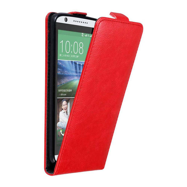 Cadorabo Hoesje geschikt voor HTC Desire 820 in APPEL ROOD - Beschermhoes Flip Case Cover magnetische sluiting