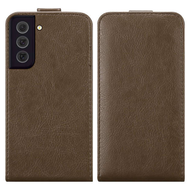 Cadorabo Hoesje geschikt voor Samsung Galaxy S22 in KOFFIE BRUIN - Beschermhoes Flip Case Cover magnetische sluiting