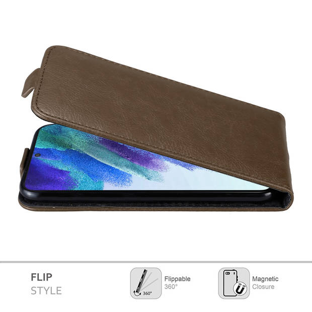 Cadorabo Hoesje geschikt voor Samsung Galaxy S22 PLUS in KOFFIE BRUIN - Beschermhoes Flip Case Cover magnetische