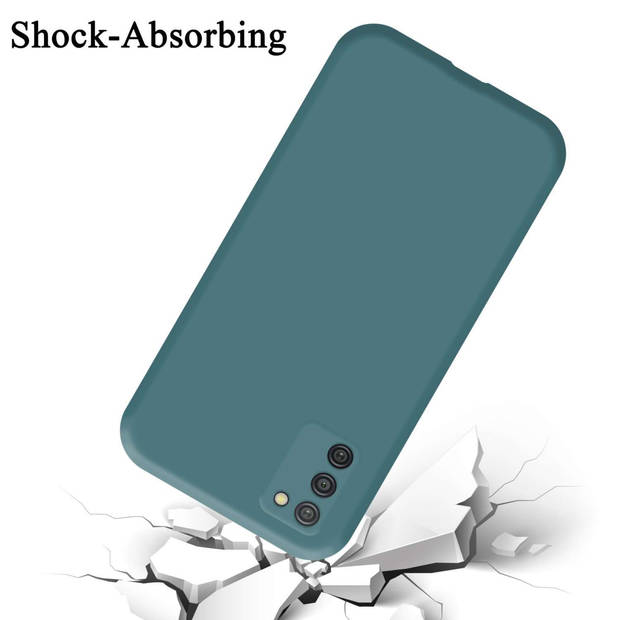 Cadorabo Hoesje geschikt voor Samsung Galaxy A03s Case in LIQUID GROEN - Beschermhoes TPU silicone Cover