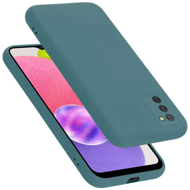 Cadorabo Hoesje geschikt voor Samsung Galaxy A03s Case in LIQUID GROEN - Beschermhoes TPU silicone Cover