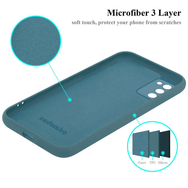 Cadorabo Hoesje geschikt voor Samsung Galaxy A03s Case in LIQUID GROEN - Beschermhoes TPU silicone Cover