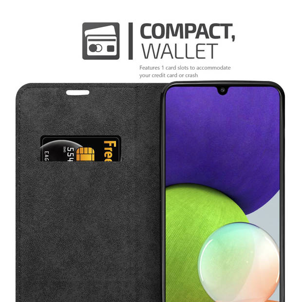 Cadorabo Hoesje geschikt voor Samsung Galaxy A22 4G / M22 / M32 4G in KOFFIE BRUIN - Beschermhoes Case magnetische