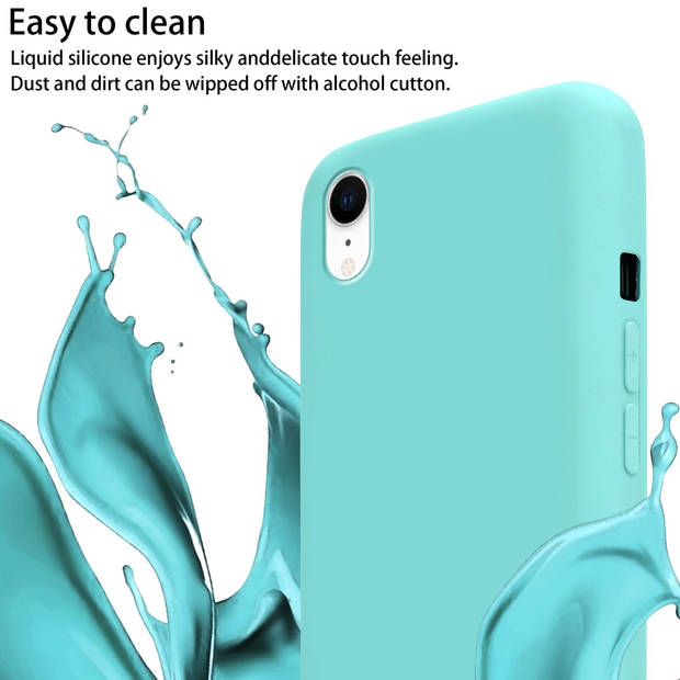 Cadorabo Mobiele telefoon ketting geschikt voor Apple iPhone XR Hoesje in LIQUID TURKOOIS - Silicone beschermhoes