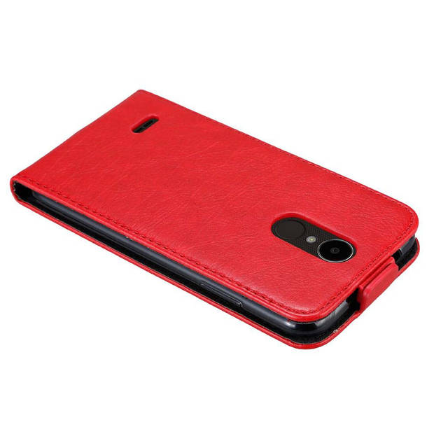 Cadorabo Hoesje geschikt voor LG K4 2017 in APPEL ROOD - Beschermhoes Flip Case Cover magnetische sluiting