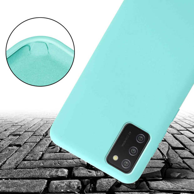 Cadorabo Mobiele telefoon ketting geschikt voor Samsung Galaxy A02s Hoesje in LIQUID TURKOOIS - Silicone beschermhoes