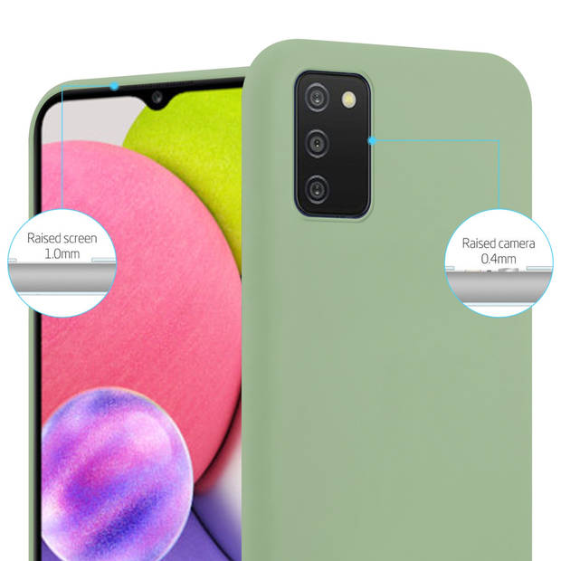 Cadorabo Hoesje geschikt voor Samsung Galaxy A03s in CANDY PASTEL GROEN - Beschermhoes TPU silicone Case Cover