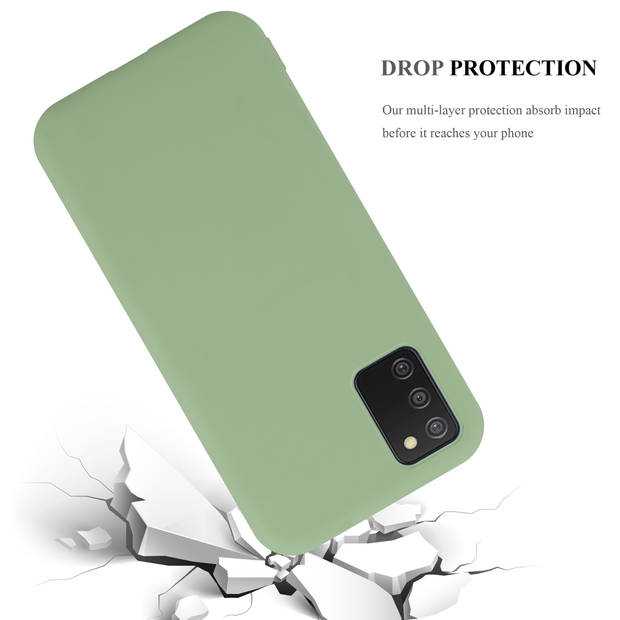 Cadorabo Hoesje geschikt voor Samsung Galaxy A03s in CANDY PASTEL GROEN - Beschermhoes TPU silicone Case Cover