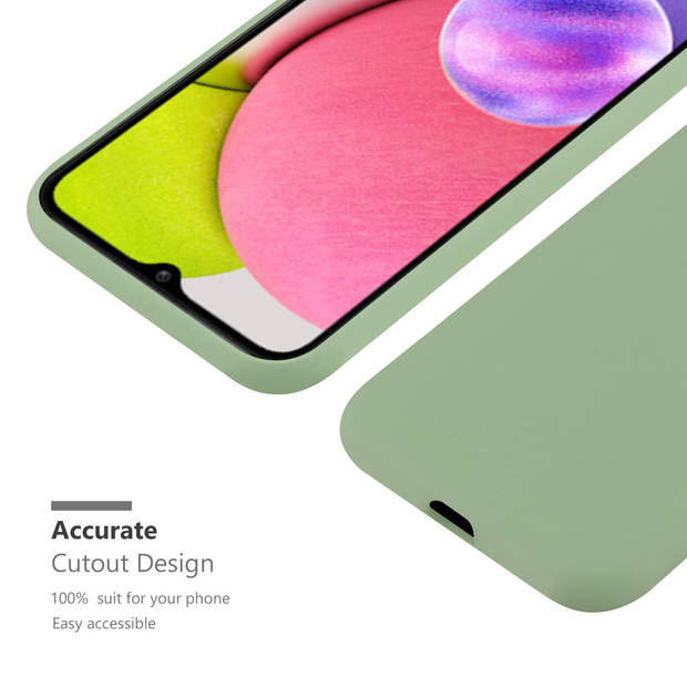 Cadorabo Hoesje geschikt voor Samsung Galaxy A03s in CANDY PASTEL GROEN - Beschermhoes TPU silicone Case Cover