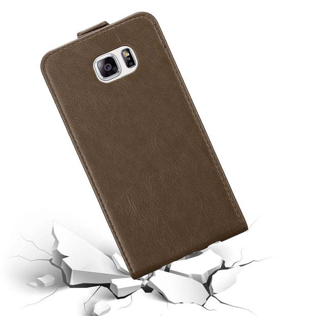 Cadorabo Hoesje geschikt voor Samsung Galaxy NOTE 5 in KOFFIE BRUIN - Beschermhoes Flip Case Cover magnetische sluiting