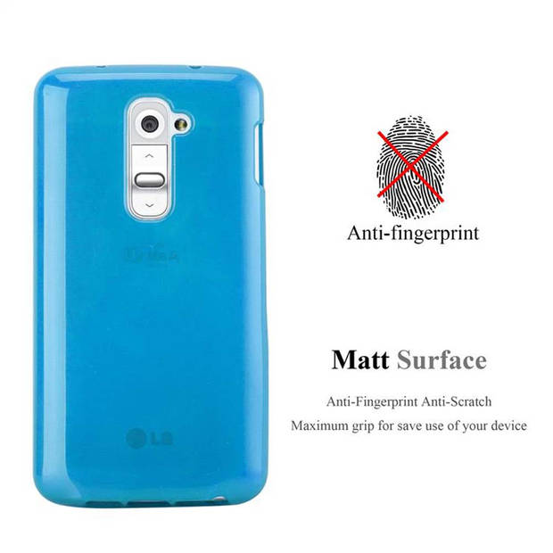 Cadorabo Hoesje geschikt voor LG G2 MINI in TURKOOIS - Beschermhoes TPU silicone Case Cover Brushed