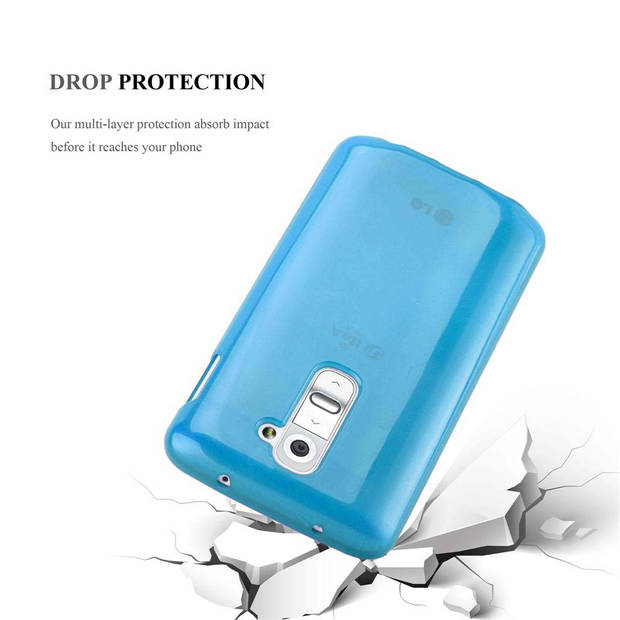 Cadorabo Hoesje geschikt voor LG G2 MINI in TURKOOIS - Beschermhoes TPU silicone Case Cover Brushed