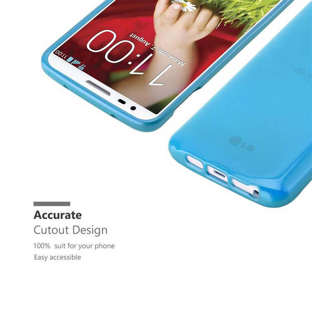 Cadorabo Hoesje geschikt voor LG G2 MINI in TURKOOIS - Beschermhoes TPU silicone Case Cover Brushed