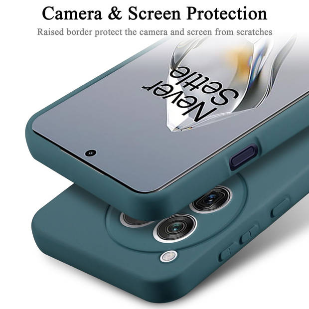 Cadorabo Hoesje geschikt voor OnePlus 12 Case in LIQUID GROEN - Beschermhoes TPU silicone Cover