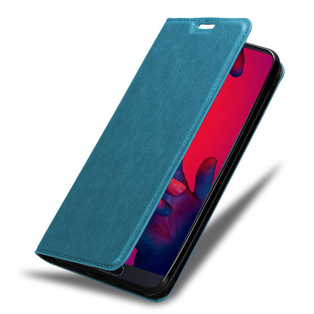 Cadorabo Hoesje geschikt voor Huawei P20 PRO / P20 PLUS in BENZINE TURKOOIS - Beschermhoes Case magnetische sluiting