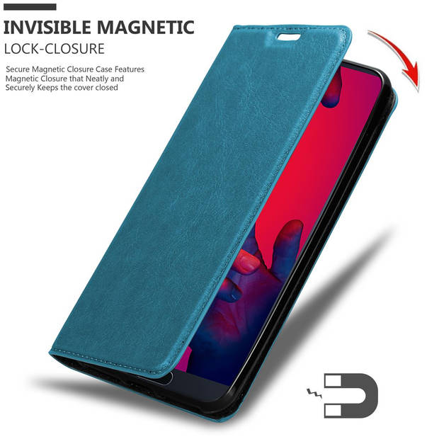 Cadorabo Hoesje geschikt voor Huawei P20 PRO / P20 PLUS in BENZINE TURKOOIS - Beschermhoes Case magnetische sluiting