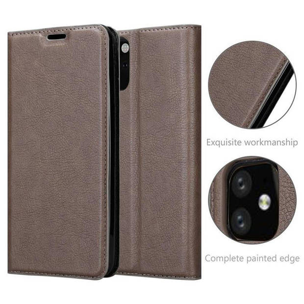 Cadorabo Hoesje geschikt voor Apple iPhone 11 in KOFFIE BRUIN - Beschermhoes Case magnetische sluiting Cover