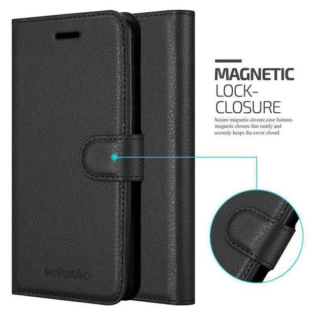 Cadorabo Hoesje geschikt voor Huawei P40 PRO / P40 PRO+ in PHANTOM ZWART - Beschermhoes Cover magnetische sluiting Case