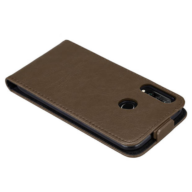 Cadorabo Hoesje geschikt voor Huawei P30 LITE in KOFFIE BRUIN - Beschermhoes Flip Case Cover magnetische sluiting