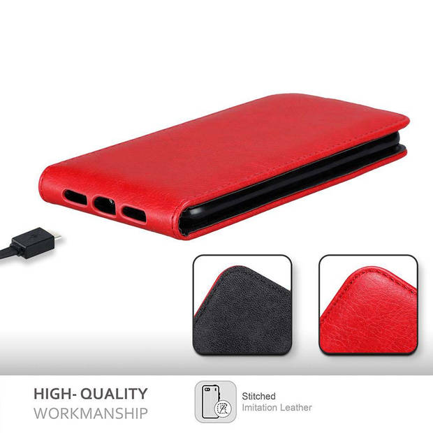 Cadorabo Hoesje geschikt voor Google PIXEL in APPEL ROOD - Beschermhoes Flip Case Cover magnetische sluiting