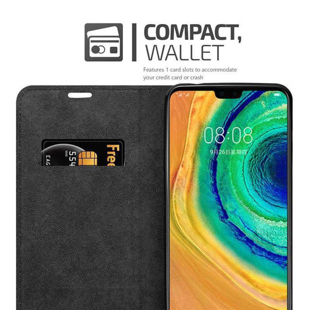 Cadorabo Hoesje geschikt voor Huawei MATE 30 in KOFFIE BRUIN - Beschermhoes Case magnetische sluiting Cover