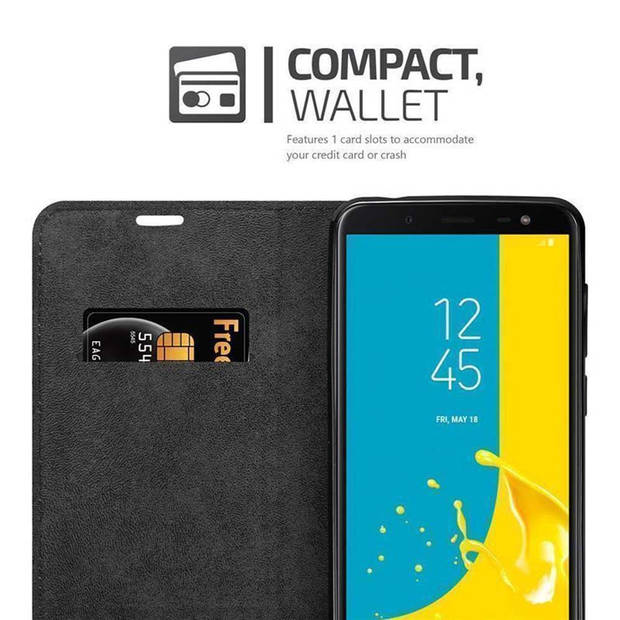 Cadorabo Hoesje geschikt voor Samsung Galaxy J6 2018 in KOFFIE BRUIN - Beschermhoes Case magnetische sluiting Cover