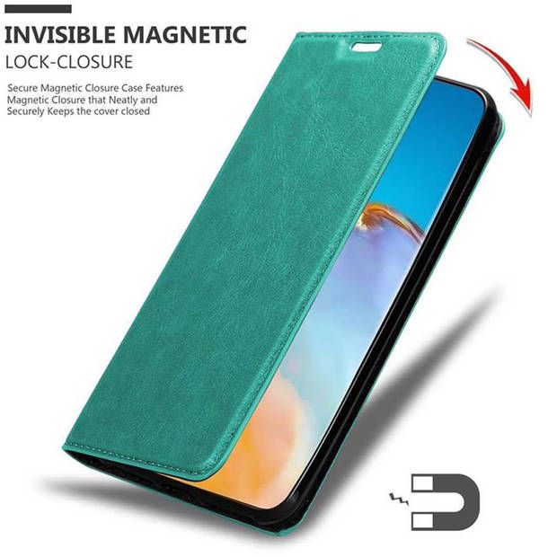 Cadorabo Hoesje geschikt voor Huawei P40 PRO / P40 PRO+ in BENZINE TURKOOIS - Beschermhoes Case magnetische sluiting