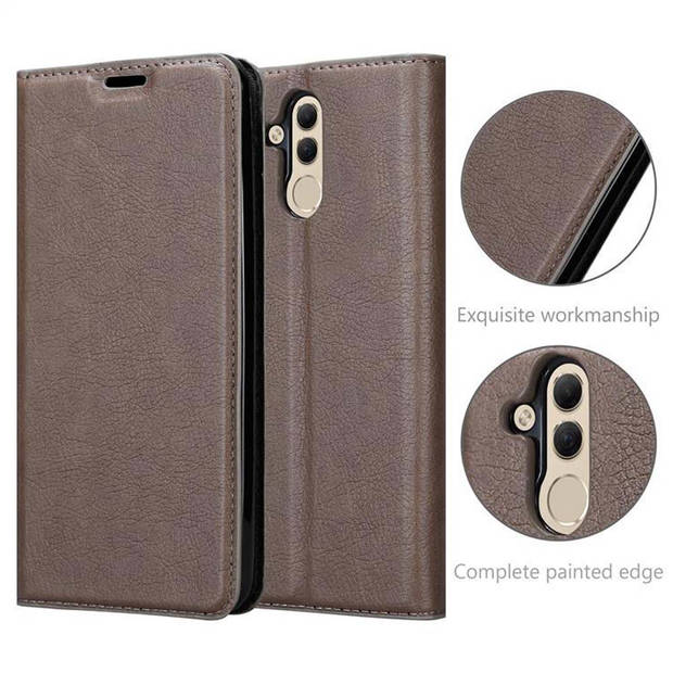 Cadorabo Hoesje geschikt voor Huawei MATE 20 LITE in KOFFIE BRUIN - Beschermhoes Case magnetische sluiting Cover