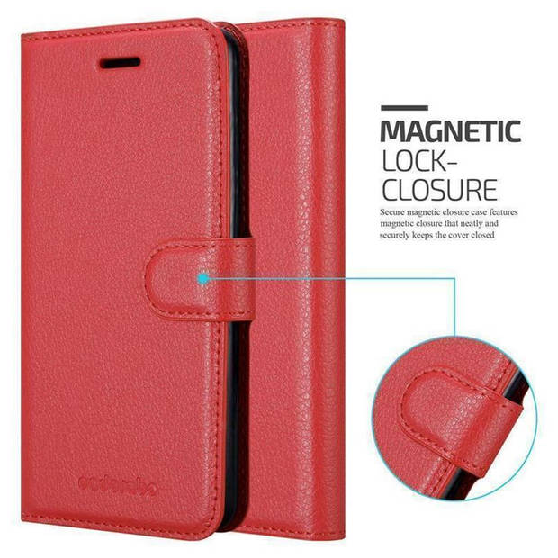 Cadorabo Hoesje geschikt voor Huawei P40 PRO / P40 PRO+ in KARMIJN ROOD - Beschermhoes Cover magnetische sluiting Case