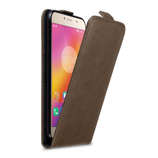 Cadorabo Hoesje geschikt voor Lenovo P2 in KOFFIE BRUIN - Beschermhoes Flip Case Cover magnetische sluiting