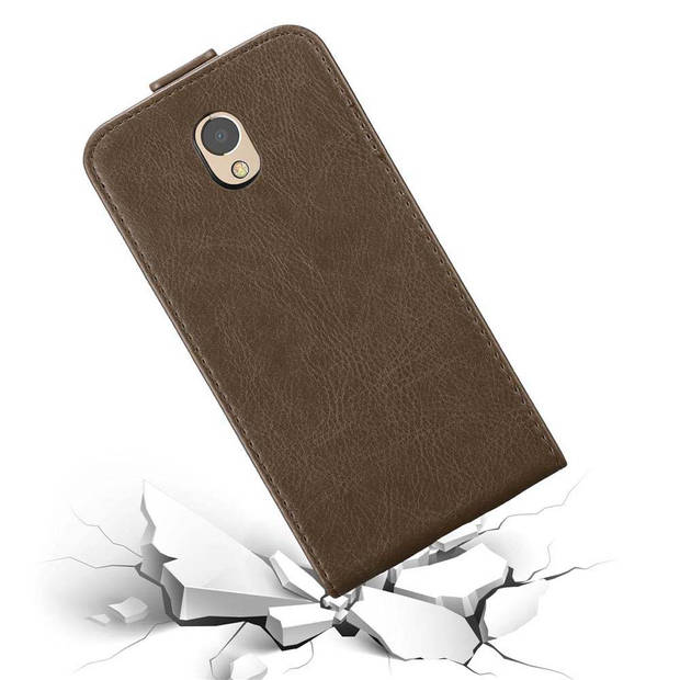 Cadorabo Hoesje geschikt voor Lenovo P2 in KOFFIE BRUIN - Beschermhoes Flip Case Cover magnetische sluiting