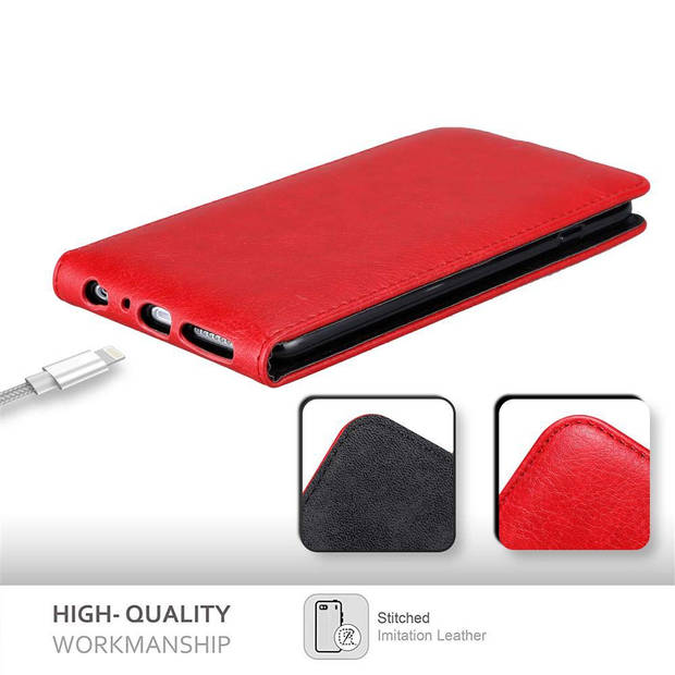 Cadorabo Hoesje geschikt voor Apple iPhone 6 PLUS / 6S PLUS in APPEL ROOD - Beschermhoes Flip Case Cover magnetische