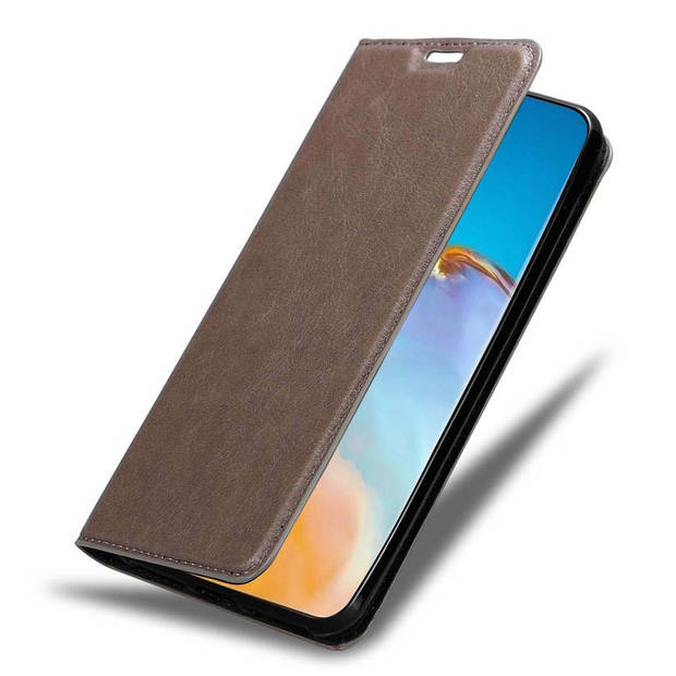 Cadorabo Hoesje geschikt voor Huawei P40 PRO / P40 PRO+ in KOFFIE BRUIN - Beschermhoes Case magnetische sluiting Cover