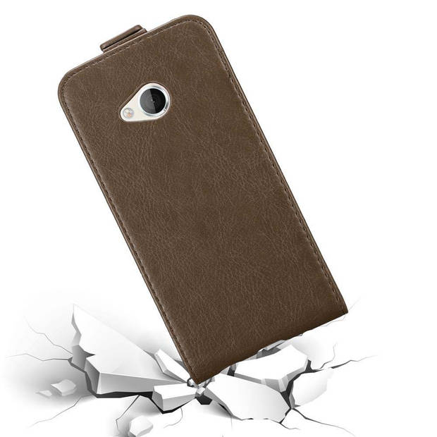 Cadorabo Hoesje geschikt voor HTC U PLAY in KOFFIE BRUIN - Beschermhoes Flip Case Cover magnetische sluiting