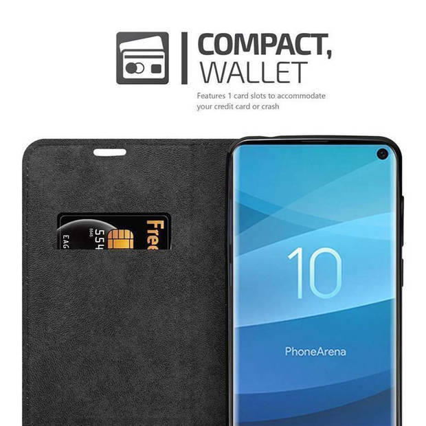 Cadorabo Hoesje geschikt voor Samsung Galaxy S10 4G in KOFFIE BRUIN - Beschermhoes Case magnetische sluiting Cover