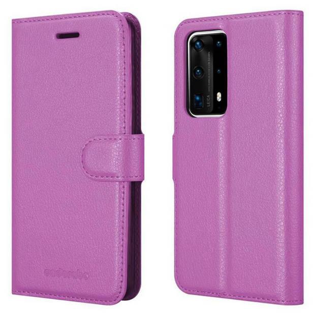 Cadorabo Hoesje geschikt voor Huawei P40 PRO / P40 PRO+ in MANGAAN PAARS - Beschermhoes Cover magnetische sluiting Case