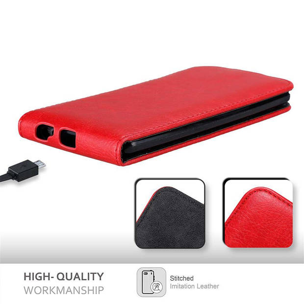 Cadorabo Hoesje geschikt voor LG G3 in APPEL ROOD - Beschermhoes Flip Case Cover magnetische sluiting