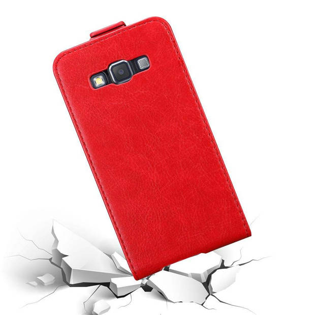 Cadorabo Hoesje geschikt voor Samsung Galaxy A3 2015 in APPEL ROOD - Beschermhoes Flip Case Cover magnetische sluiting