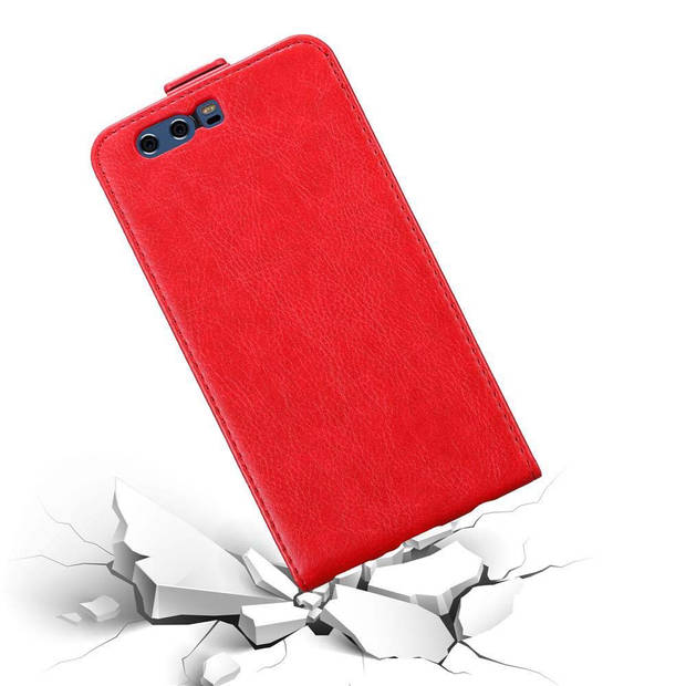 Cadorabo Hoesje geschikt voor Huawei P10 PLUS in APPEL ROOD - Beschermhoes Flip Case Cover magnetische sluiting